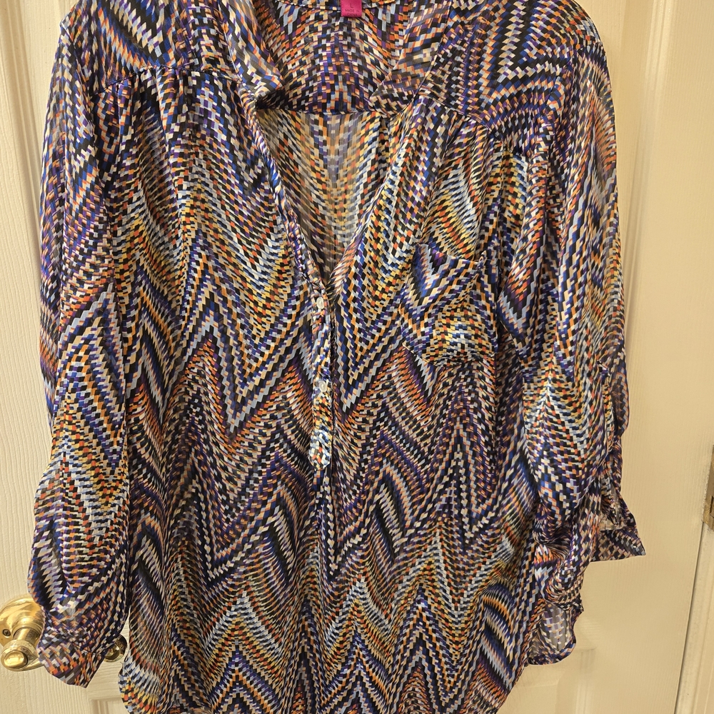 Multicolor Chevron Women's Top